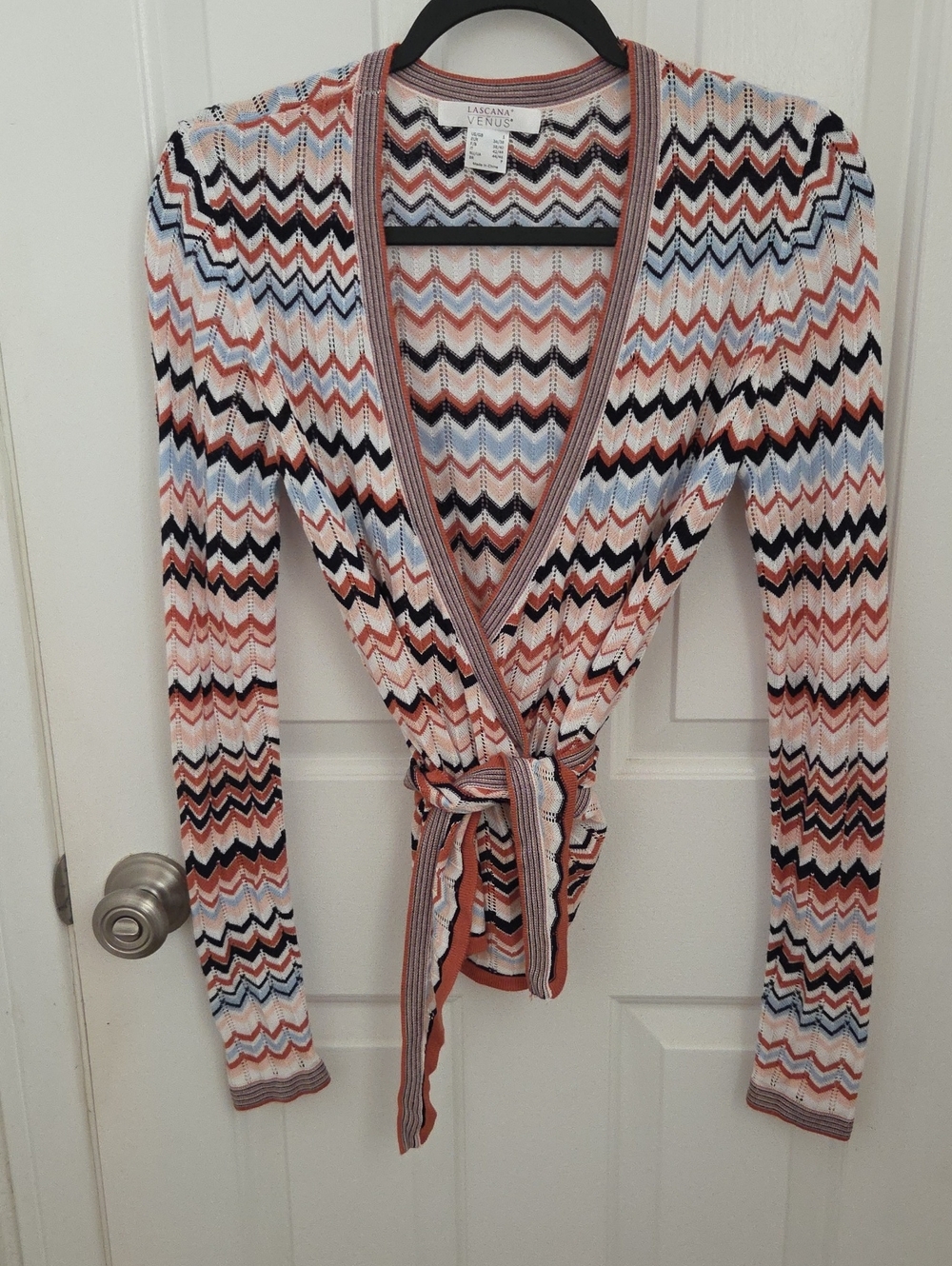 Lascana Venus Chevron Knit Wrap Sweater - Multi-Color